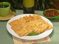 Biscuit au fromage rouge