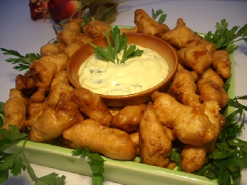 Beignets de dinde à la sauce d'ail